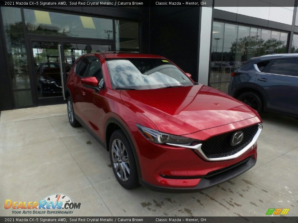 2021 Mazda CX-5 Signature AWD Soul Red Crystal Metallic / Caturra Brown Photo #1