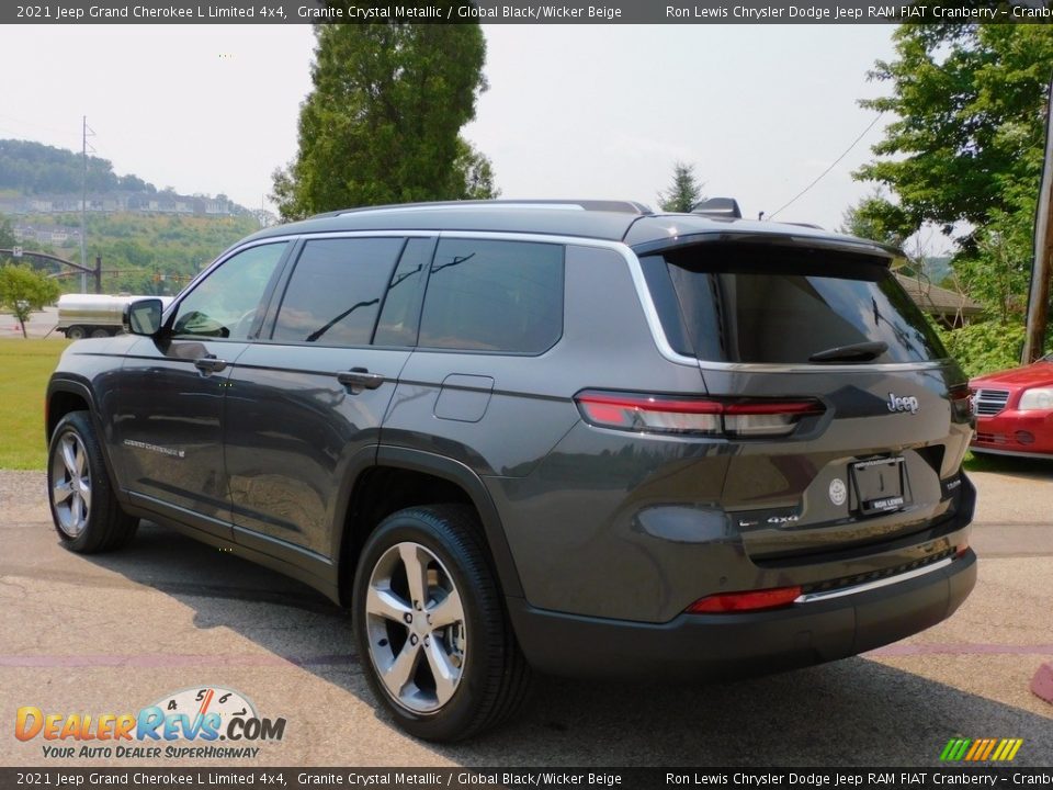 2021 Jeep Grand Cherokee L Limited 4x4 Granite Crystal Metallic / Global Black/Wicker Beige Photo #8