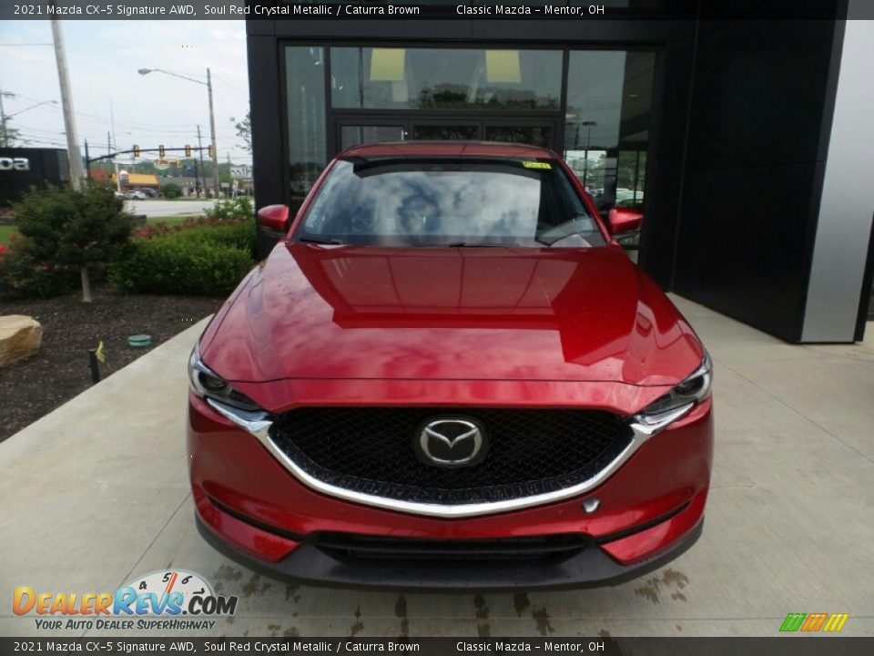 2021 Mazda CX-5 Signature AWD Soul Red Crystal Metallic / Caturra Brown Photo #2