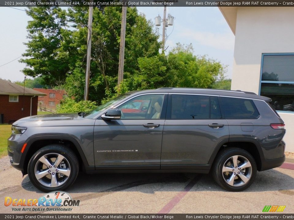 2021 Jeep Grand Cherokee L Limited 4x4 Granite Crystal Metallic / Global Black/Wicker Beige Photo #9