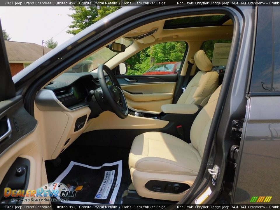 2021 Jeep Grand Cherokee L Limited 4x4 Granite Crystal Metallic / Global Black/Wicker Beige Photo #11