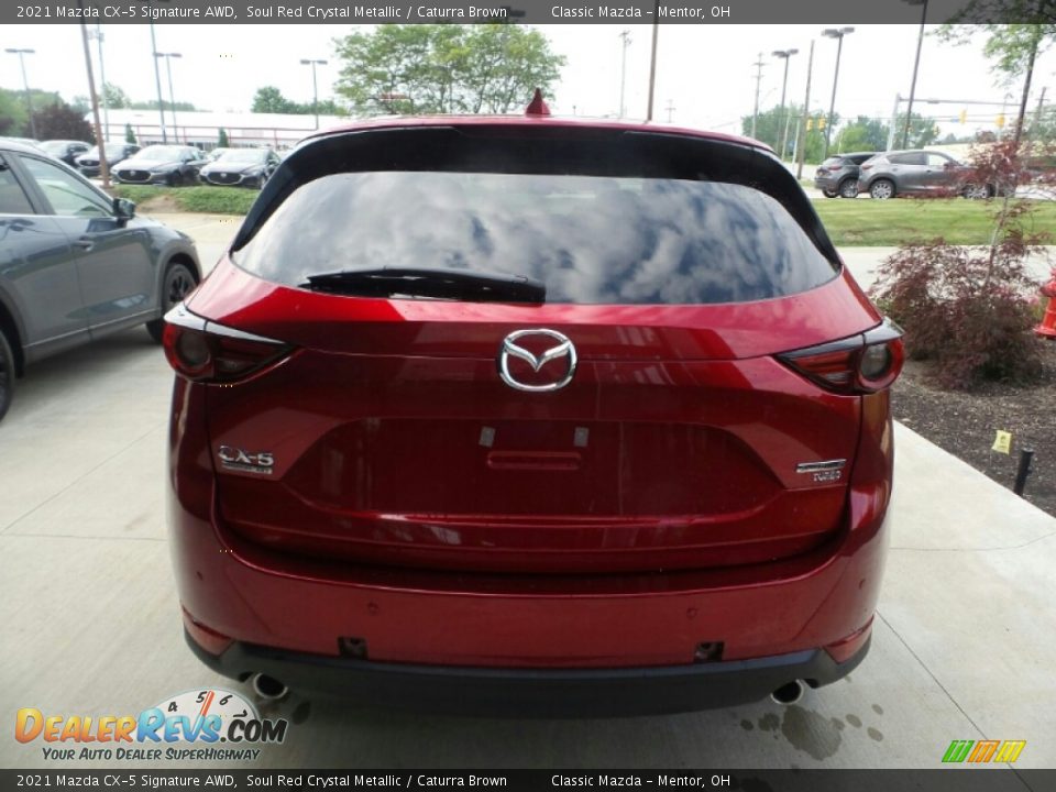 2021 Mazda CX-5 Signature AWD Soul Red Crystal Metallic / Caturra Brown Photo #5