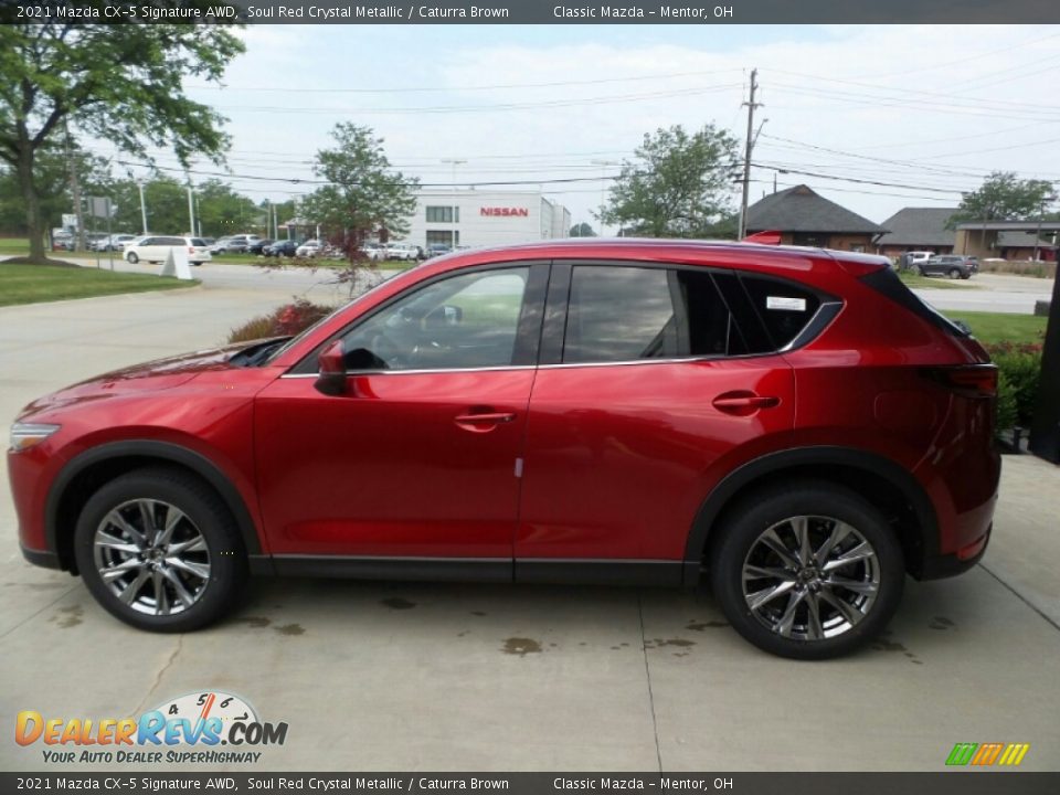 2021 Mazda CX-5 Signature AWD Soul Red Crystal Metallic / Caturra Brown Photo #6