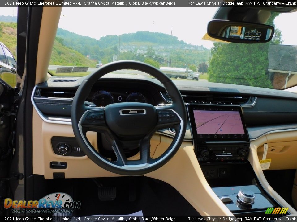 2021 Jeep Grand Cherokee L Limited 4x4 Granite Crystal Metallic / Global Black/Wicker Beige Photo #14