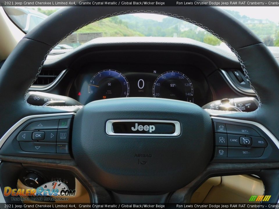 2021 Jeep Grand Cherokee L Limited 4x4 Granite Crystal Metallic / Global Black/Wicker Beige Photo #20