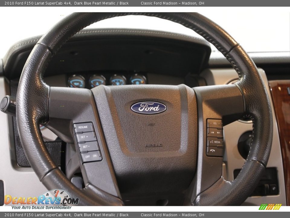 2010 Ford F150 Lariat SuperCab 4x4 Dark Blue Pearl Metallic / Black Photo #7