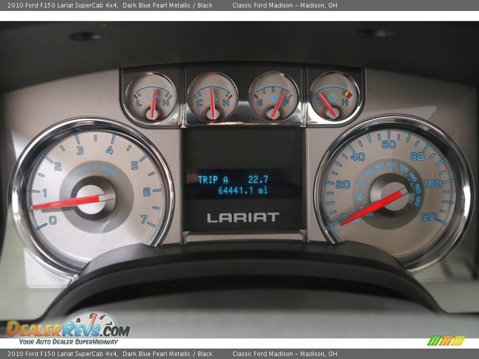 2010 Ford F150 Lariat SuperCab 4x4 Dark Blue Pearl Metallic / Black Photo #8