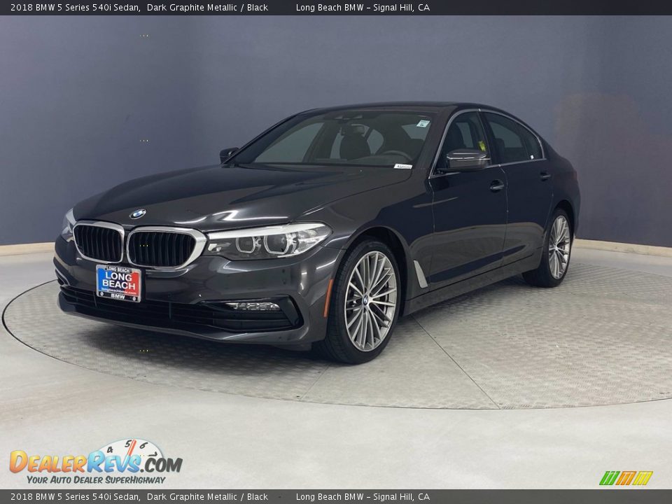 2018 BMW 5 Series 540i Sedan Dark Graphite Metallic / Black Photo #3