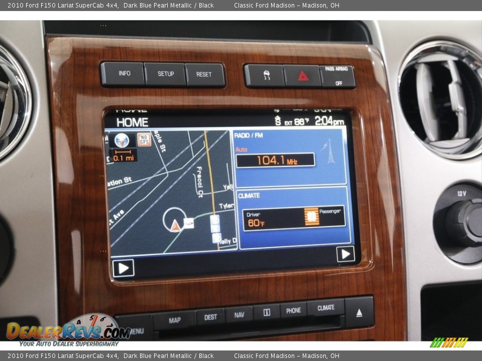 2010 Ford F150 Lariat SuperCab 4x4 Dark Blue Pearl Metallic / Black Photo #12