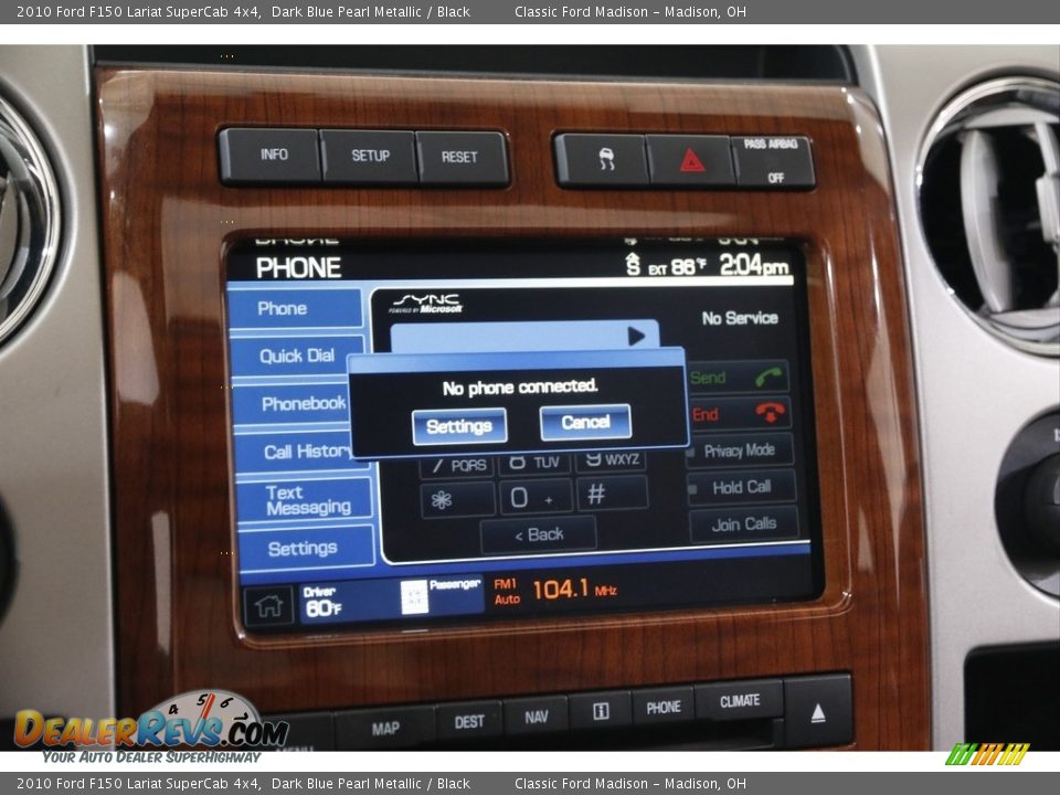 2010 Ford F150 Lariat SuperCab 4x4 Dark Blue Pearl Metallic / Black Photo #14