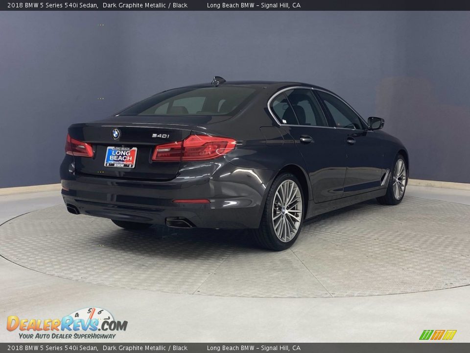 2018 BMW 5 Series 540i Sedan Dark Graphite Metallic / Black Photo #5