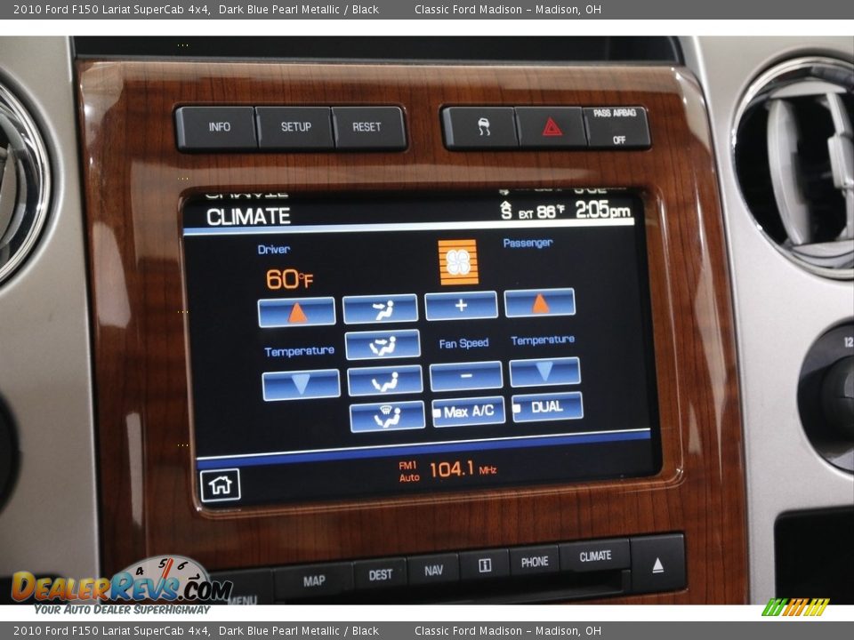 2010 Ford F150 Lariat SuperCab 4x4 Dark Blue Pearl Metallic / Black Photo #15