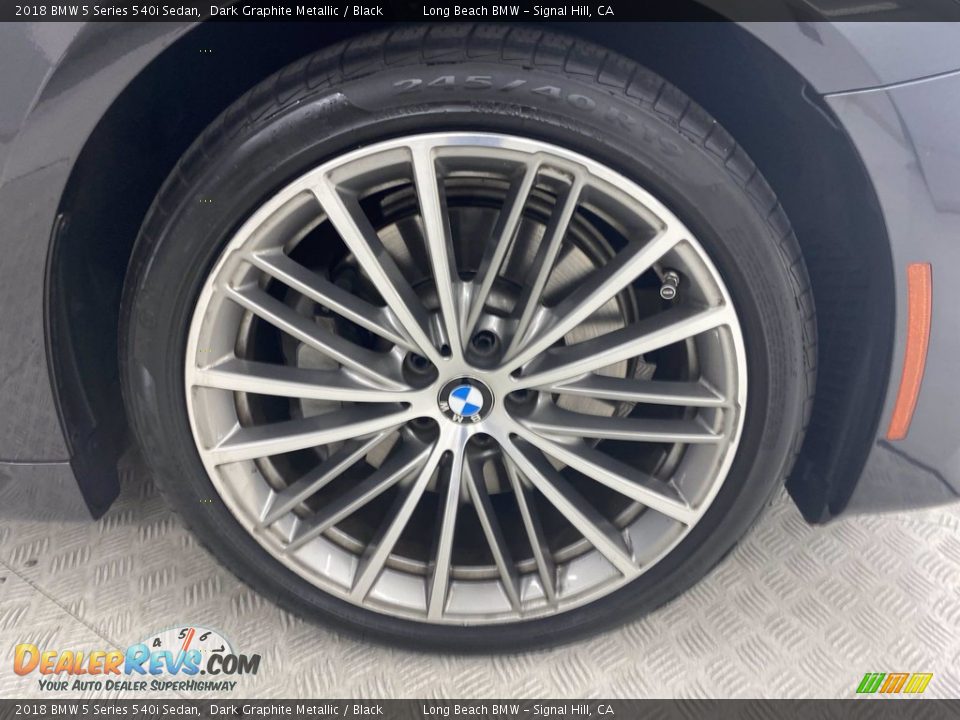 2018 BMW 5 Series 540i Sedan Dark Graphite Metallic / Black Photo #6
