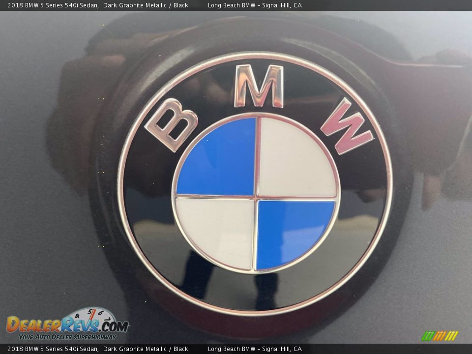2018 BMW 5 Series 540i Sedan Dark Graphite Metallic / Black Photo #10