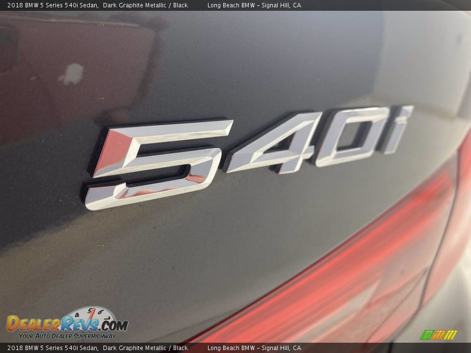 2018 BMW 5 Series 540i Sedan Dark Graphite Metallic / Black Photo #11