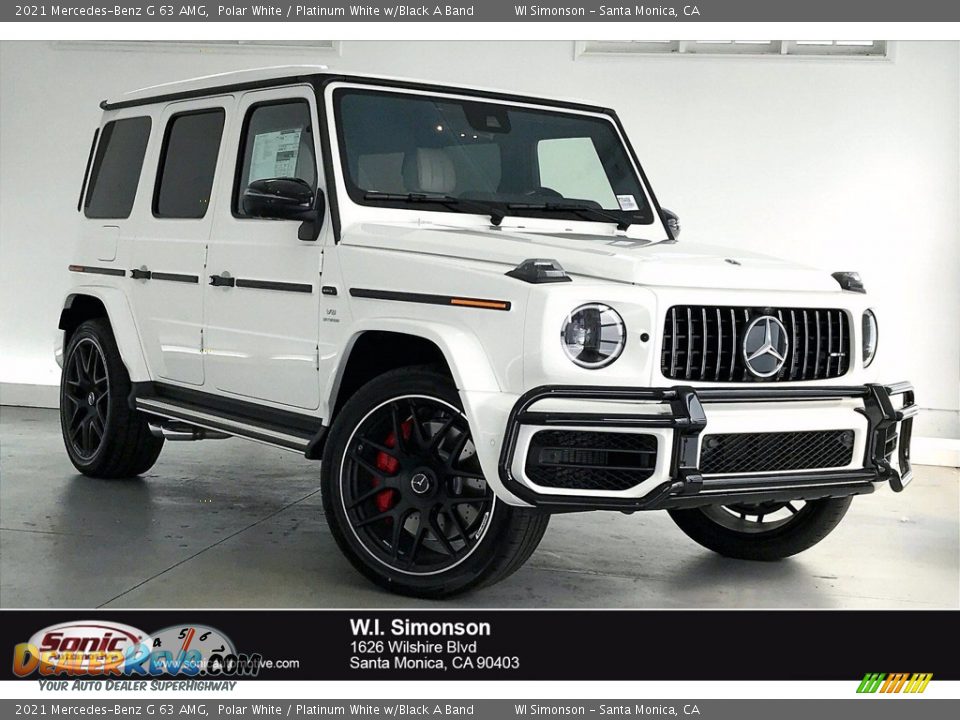 2021 Mercedes-Benz G 63 AMG Polar White / Platinum White w/Black A Band Photo #1