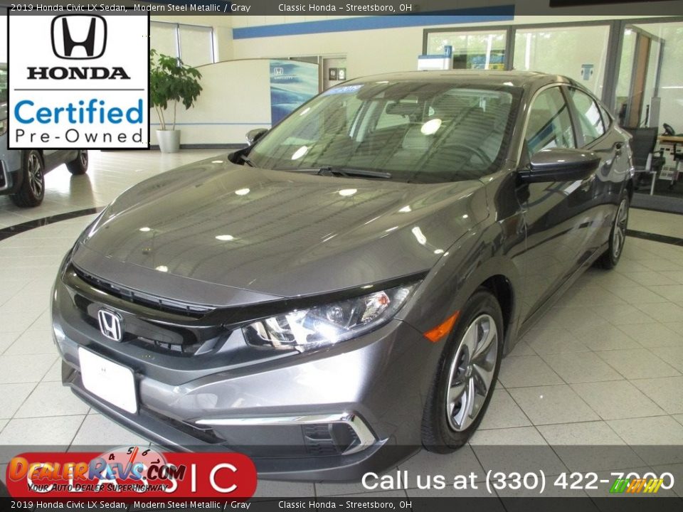 2019 Honda Civic LX Sedan Modern Steel Metallic / Gray Photo #1