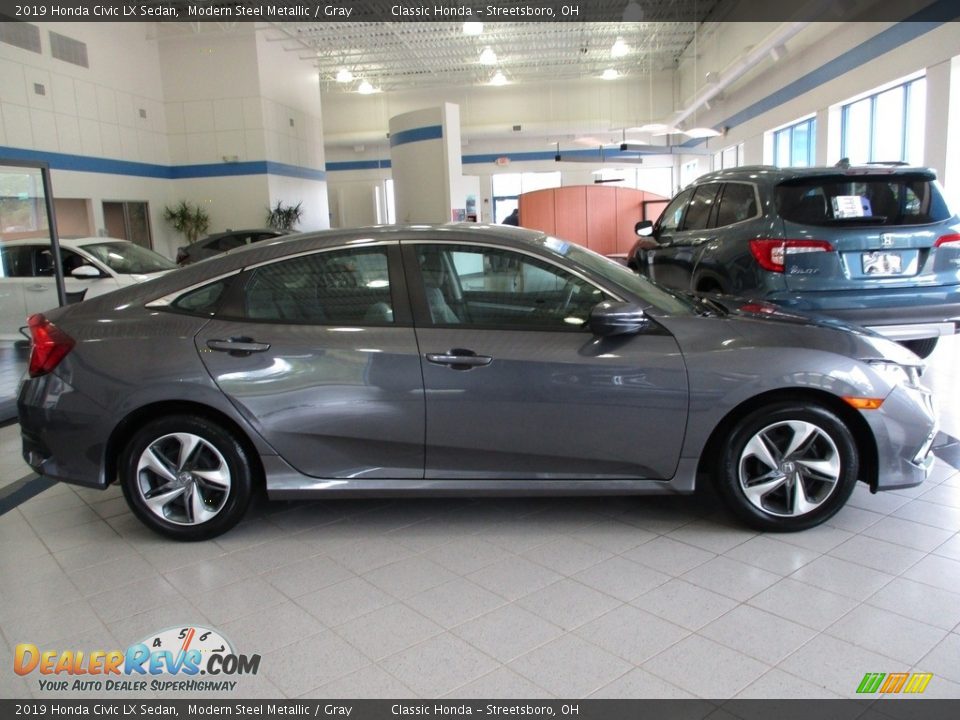 2019 Honda Civic LX Sedan Modern Steel Metallic / Gray Photo #4