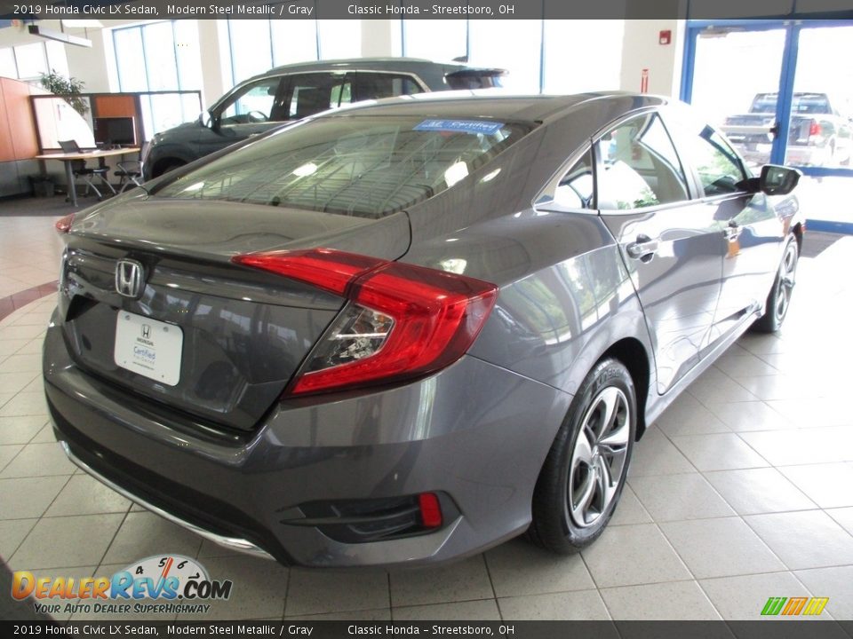 2019 Honda Civic LX Sedan Modern Steel Metallic / Gray Photo #7