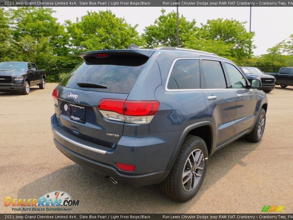 2021 Jeep Grand Cherokee Limited 4x4 Slate Blue Pearl / Light Frost Beige/Black Photo #5