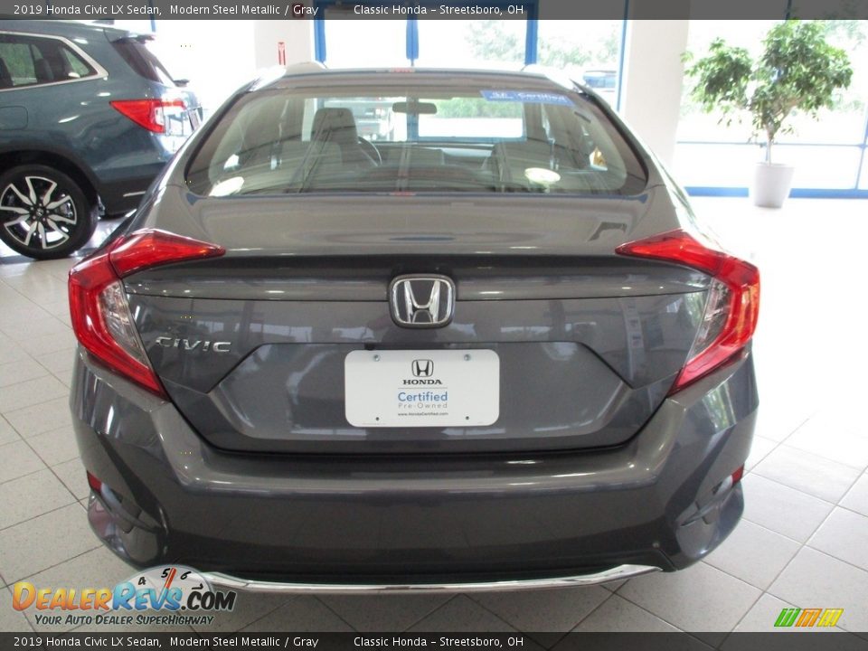 2019 Honda Civic LX Sedan Modern Steel Metallic / Gray Photo #8