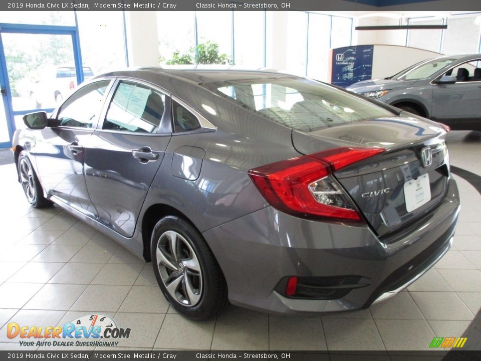 2019 Honda Civic LX Sedan Modern Steel Metallic / Gray Photo #9