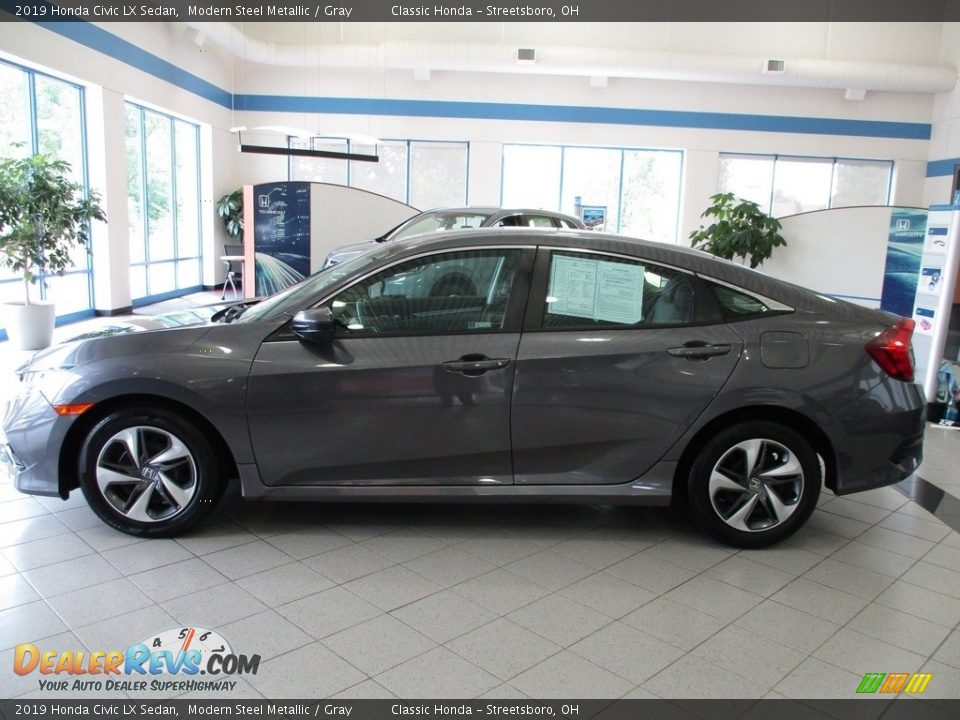 2019 Honda Civic LX Sedan Modern Steel Metallic / Gray Photo #10