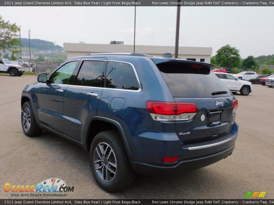 2021 Jeep Grand Cherokee Limited 4x4 Slate Blue Pearl / Light Frost Beige/Black Photo #8