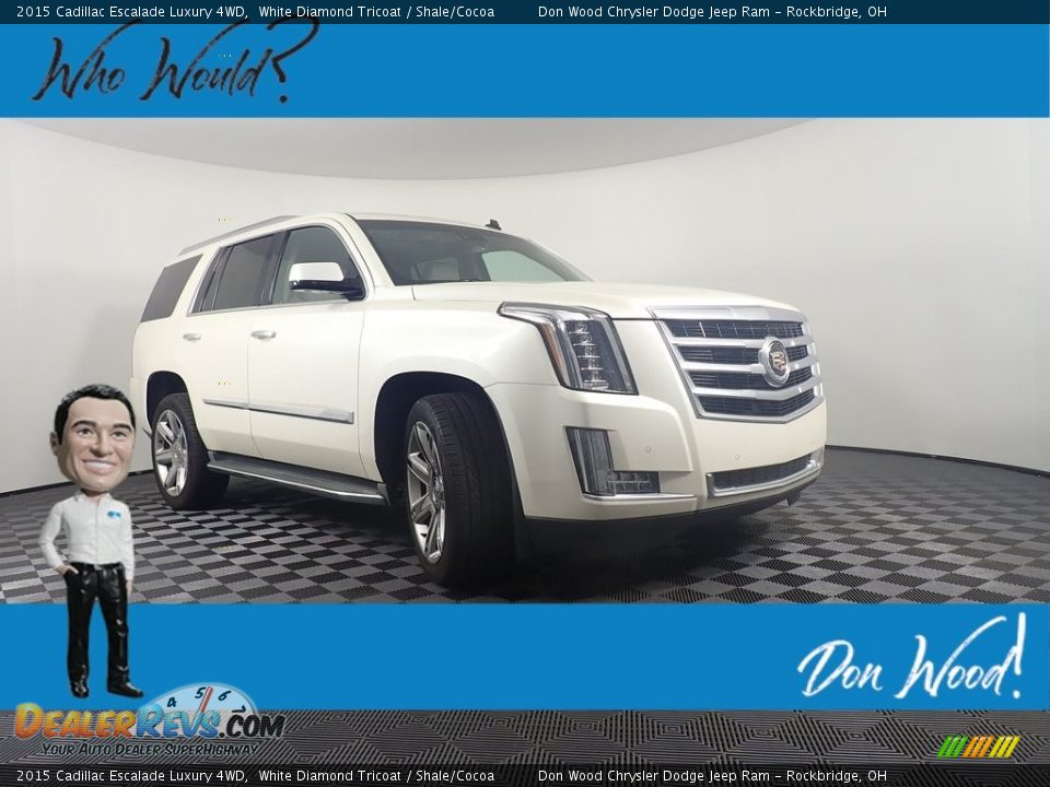 2015 Cadillac Escalade Luxury 4WD White Diamond Tricoat / Shale/Cocoa Photo #1