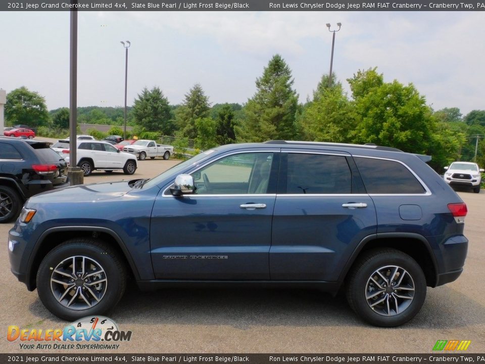 2021 Jeep Grand Cherokee Limited 4x4 Slate Blue Pearl / Light Frost Beige/Black Photo #9