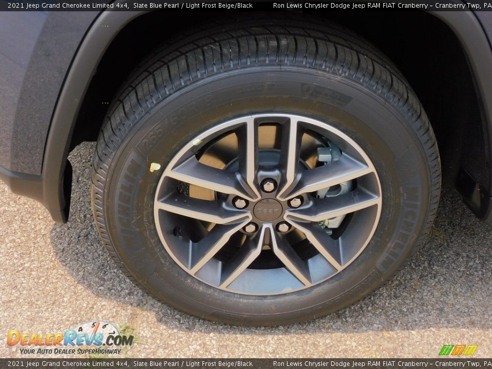 2021 Jeep Grand Cherokee Limited 4x4 Slate Blue Pearl / Light Frost Beige/Black Photo #10