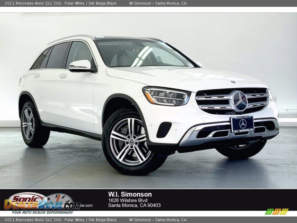 2021 Mercedes-Benz GLC 300 Polar White / Silk Beige/Black Photo #1