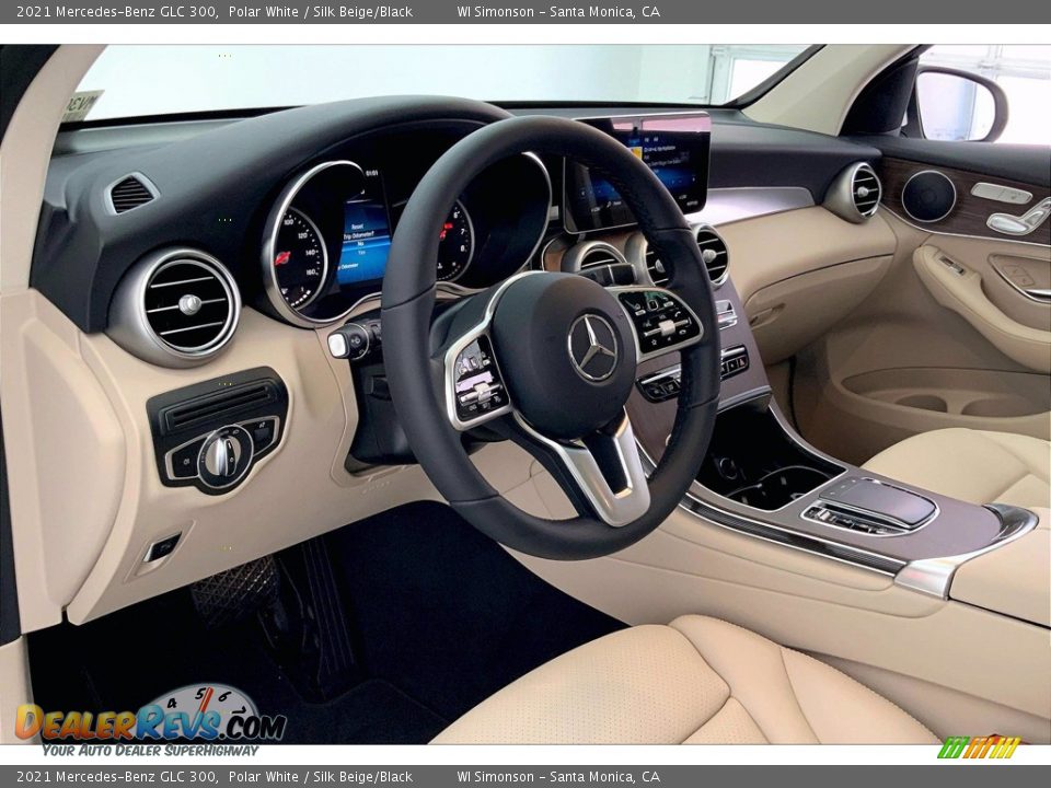 2021 Mercedes-Benz GLC 300 Polar White / Silk Beige/Black Photo #4