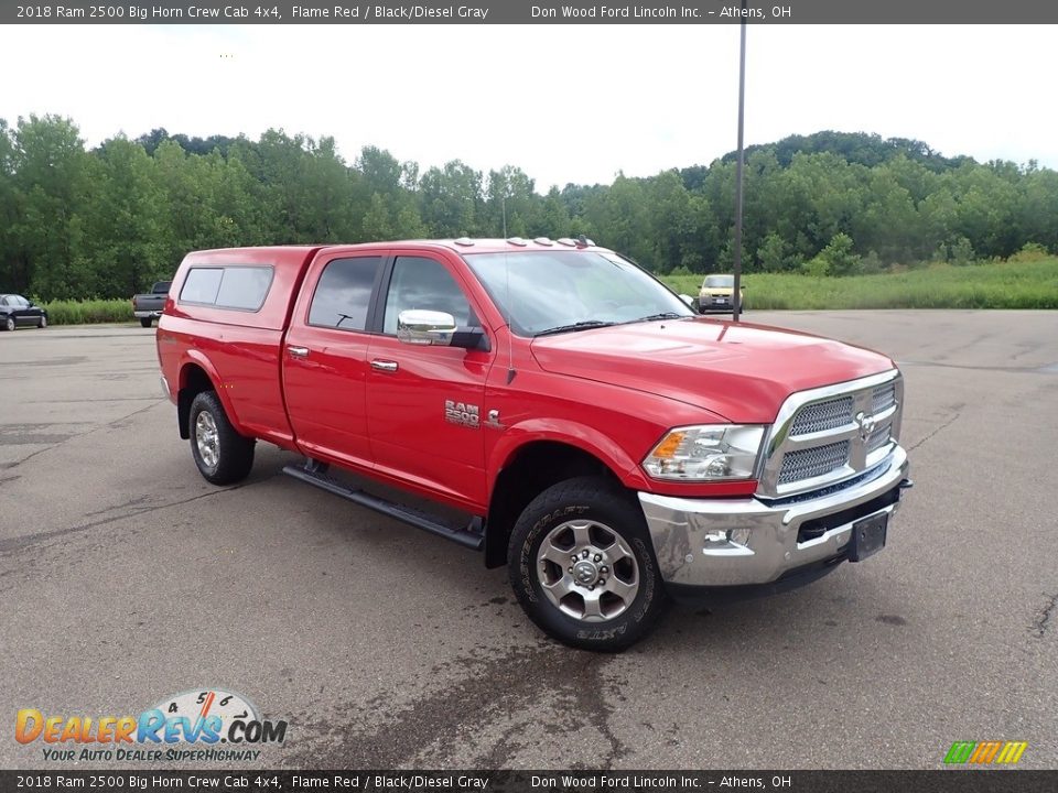 2018 Ram 2500 Big Horn Crew Cab 4x4 Flame Red / Black/Diesel Gray Photo #4