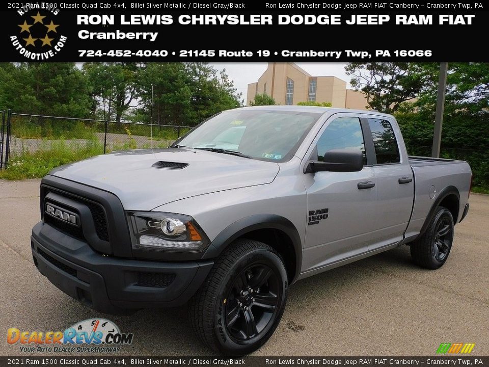 2021 Ram 1500 Classic Quad Cab 4x4 Billet Silver Metallic / Diesel Gray/Black Photo #1