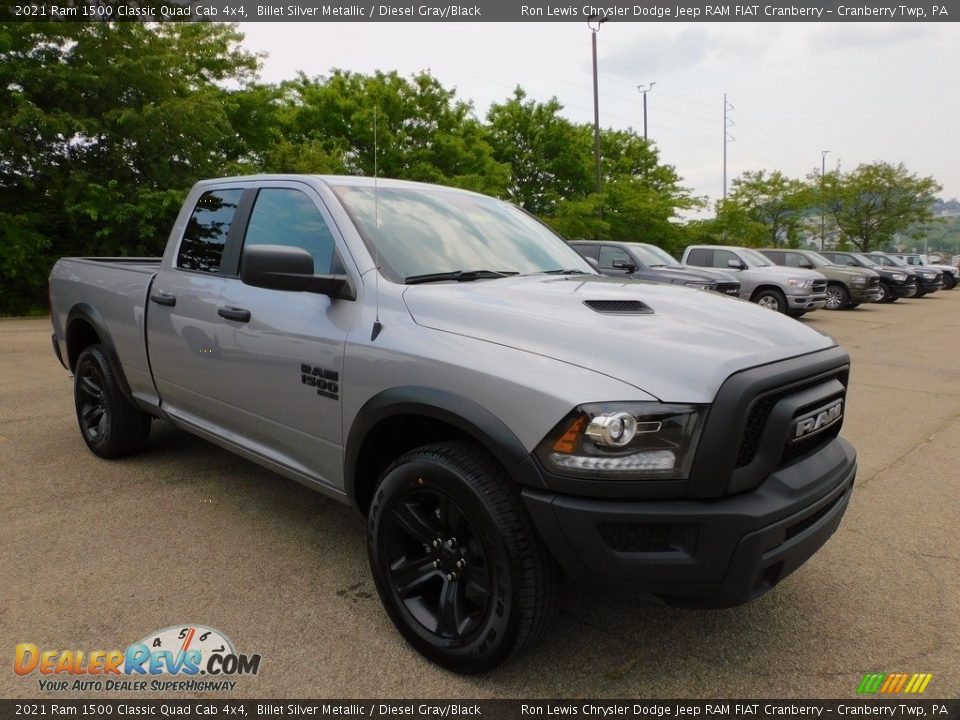 2021 Ram 1500 Classic Quad Cab 4x4 Billet Silver Metallic / Diesel Gray/Black Photo #3