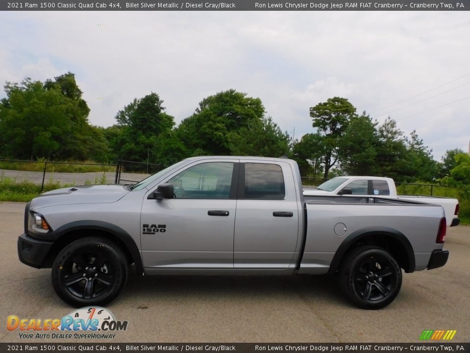 2021 Ram 1500 Classic Quad Cab 4x4 Billet Silver Metallic / Diesel Gray/Black Photo #9