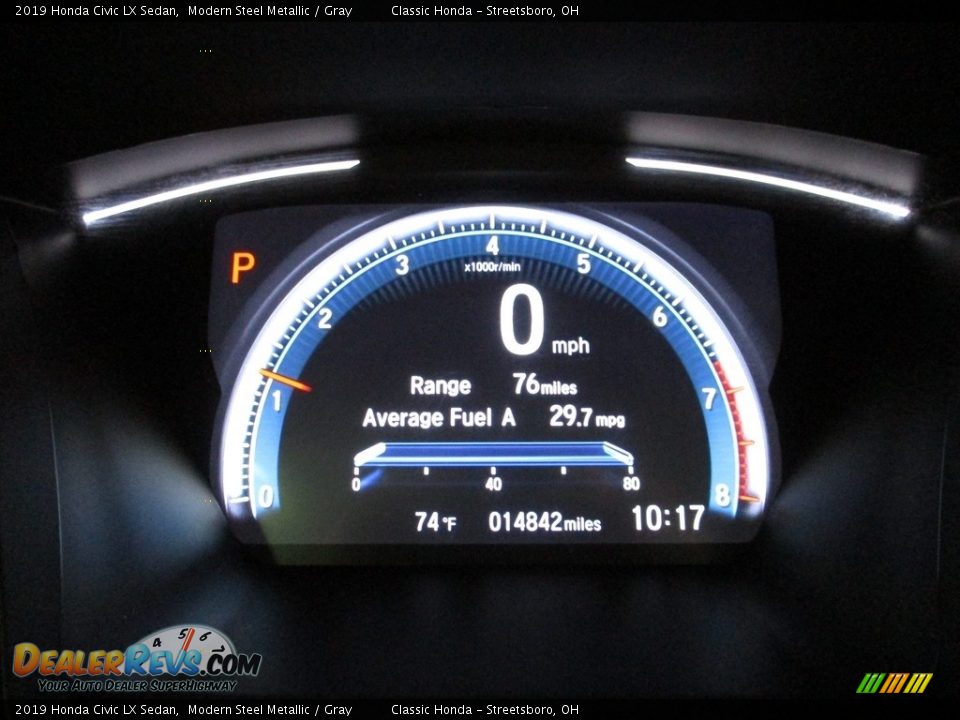 2019 Honda Civic LX Sedan Modern Steel Metallic / Gray Photo #32