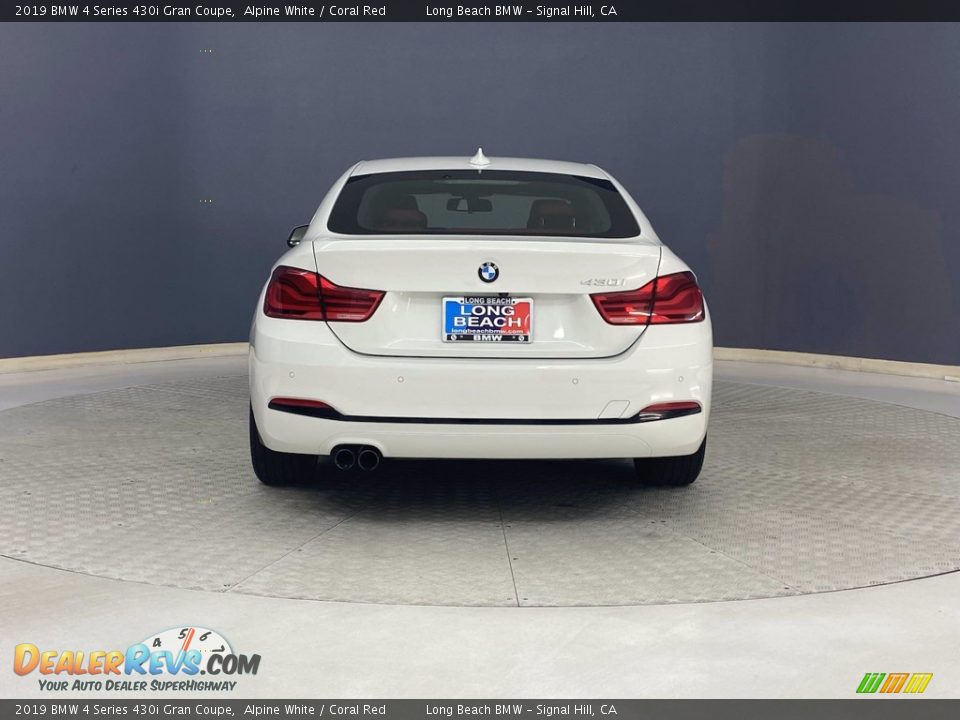 2019 BMW 4 Series 430i Gran Coupe Alpine White / Coral Red Photo #4