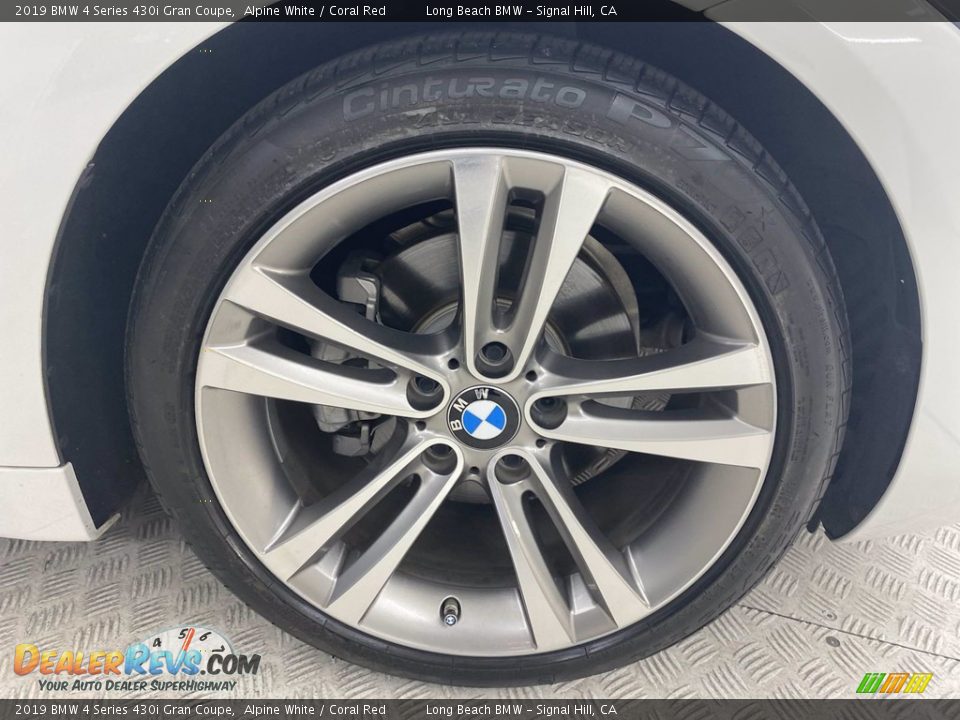 2019 BMW 4 Series 430i Gran Coupe Alpine White / Coral Red Photo #6