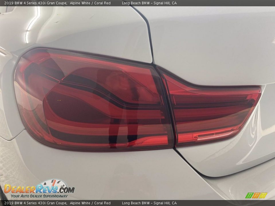 2019 BMW 4 Series 430i Gran Coupe Alpine White / Coral Red Photo #9