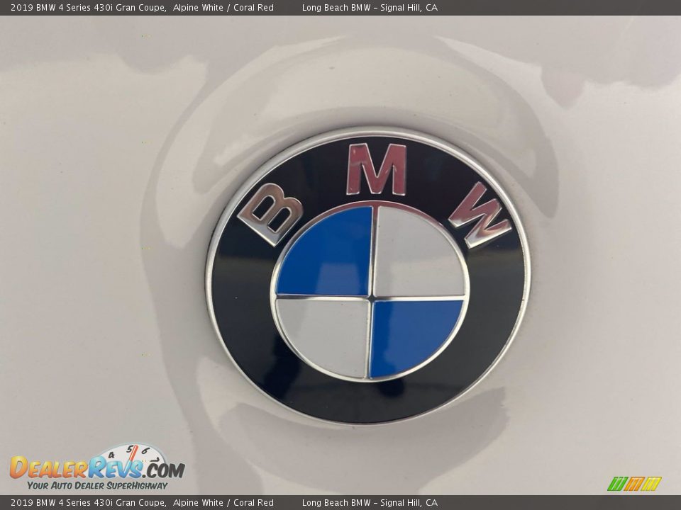 2019 BMW 4 Series 430i Gran Coupe Alpine White / Coral Red Photo #10