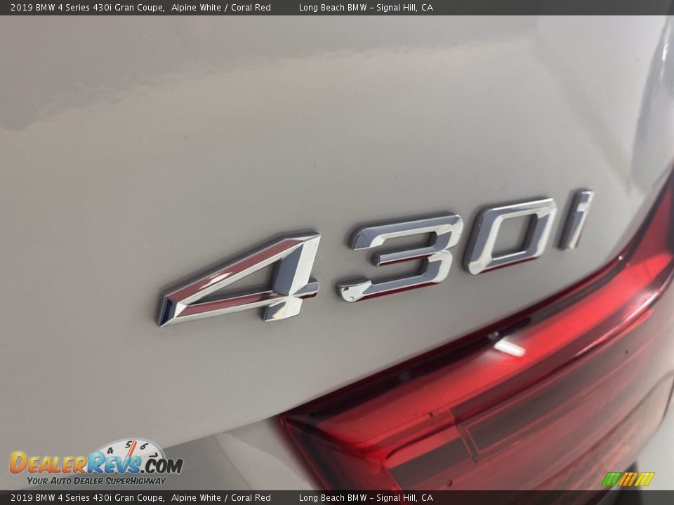 2019 BMW 4 Series 430i Gran Coupe Alpine White / Coral Red Photo #11