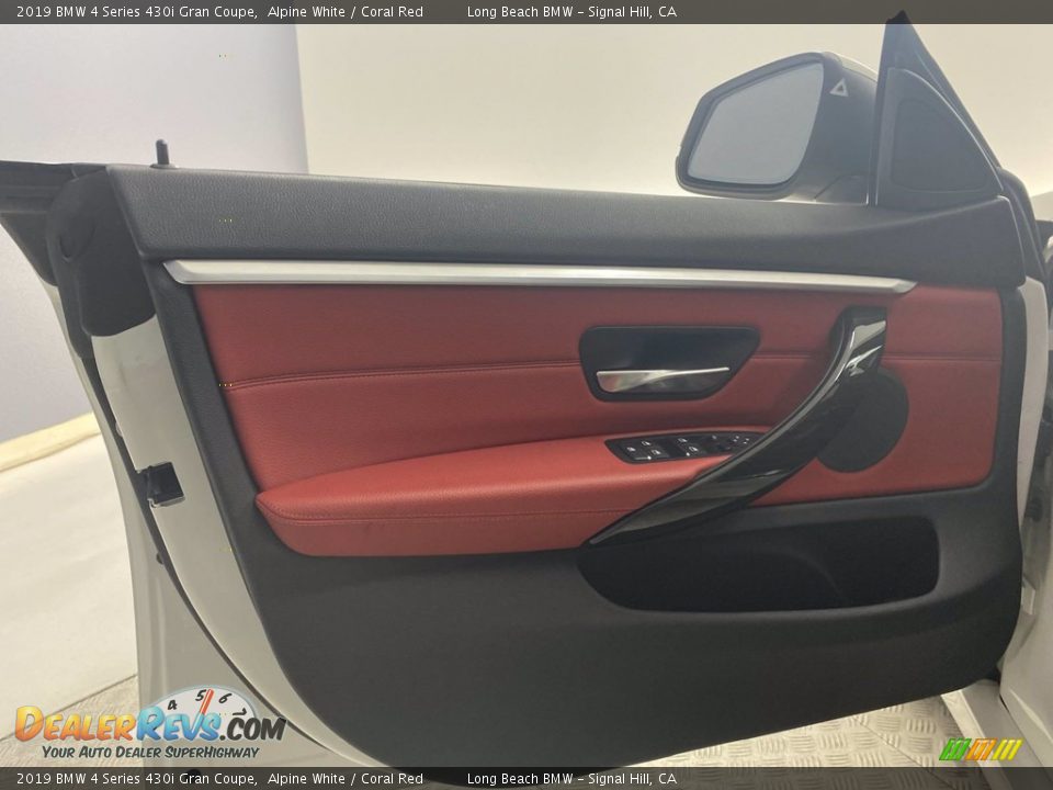 2019 BMW 4 Series 430i Gran Coupe Alpine White / Coral Red Photo #13