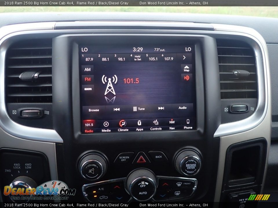 2018 Ram 2500 Big Horn Crew Cab 4x4 Flame Red / Black/Diesel Gray Photo #27