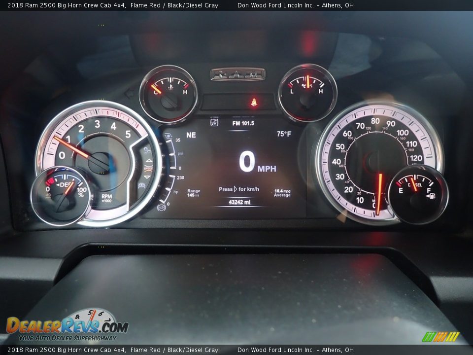 2018 Ram 2500 Big Horn Crew Cab 4x4 Flame Red / Black/Diesel Gray Photo #29