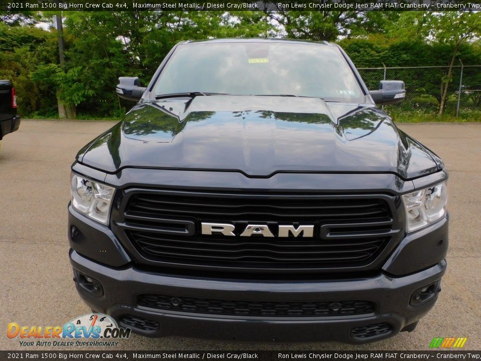 2021 Ram 1500 Big Horn Crew Cab 4x4 Maximum Steel Metallic / Diesel Gray/Black Photo #2