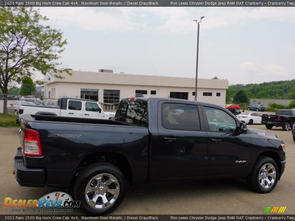 2021 Ram 1500 Big Horn Crew Cab 4x4 Maximum Steel Metallic / Diesel Gray/Black Photo #4