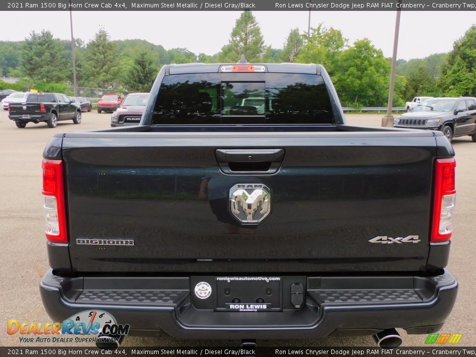 2021 Ram 1500 Big Horn Crew Cab 4x4 Maximum Steel Metallic / Diesel Gray/Black Photo #6