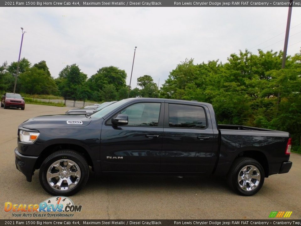 2021 Ram 1500 Big Horn Crew Cab 4x4 Maximum Steel Metallic / Diesel Gray/Black Photo #9